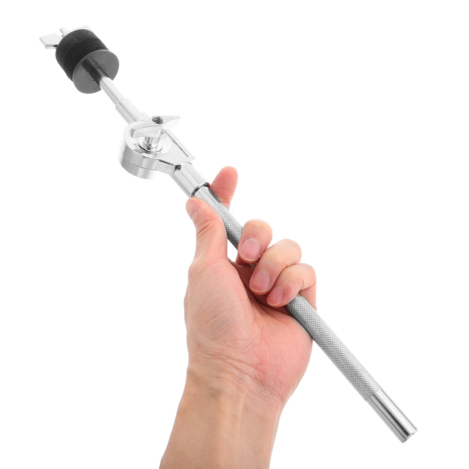 

Drum Half Stand Cymbal Holder Rotating Head Metal Construction Stable Portable Compatible for Performances Drum Set Mount Clamp