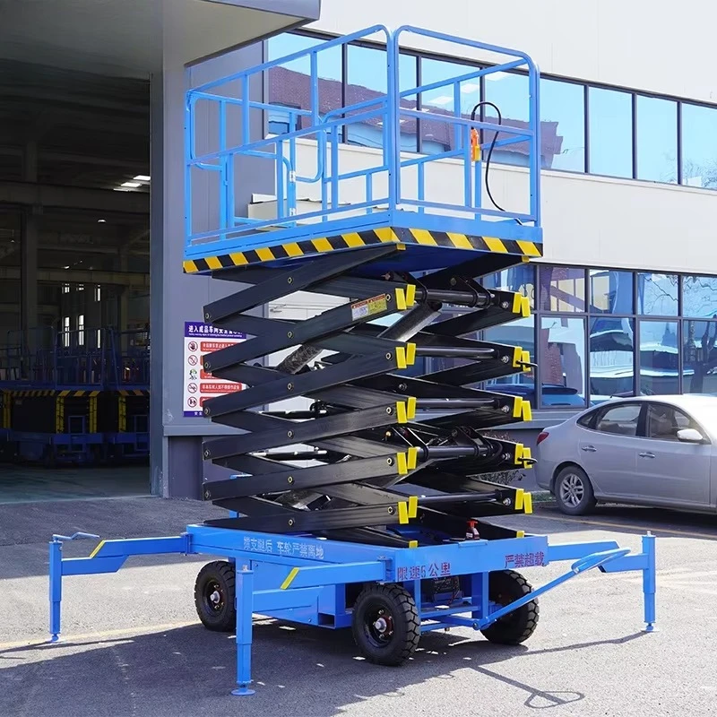 Electric Mini Self-Propelled Shear Lift New Condition Steel Workbench Lift for Retail Industries Load 300kg Scissor view 4