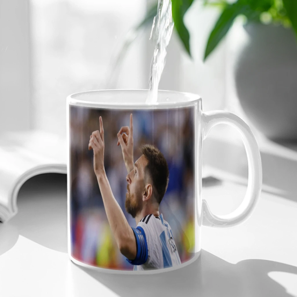 M-Messi Football Star Free shipping Mug 11oz Black Ceramic Coffee Mug Friends Birthday Gift Mug