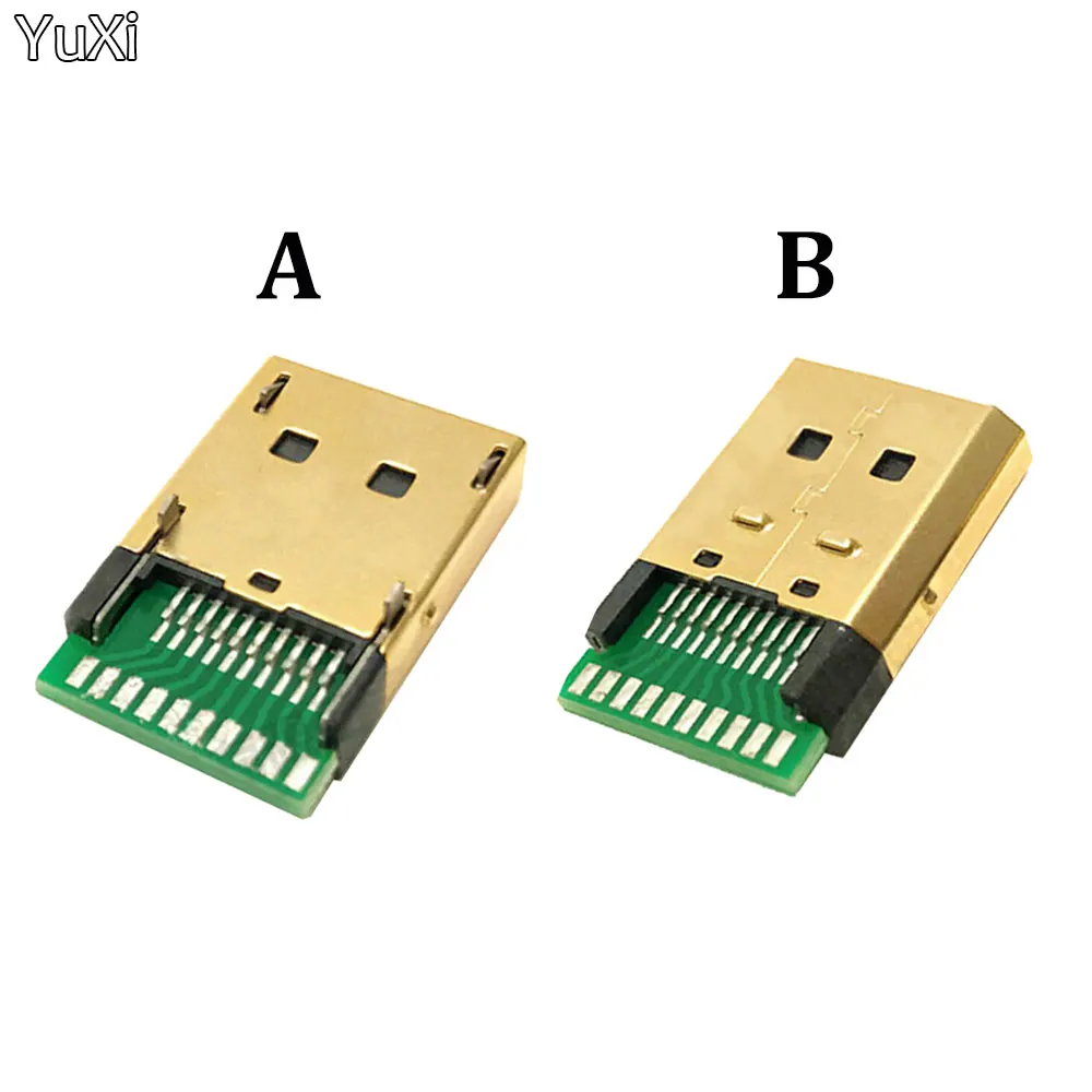 YUXI 1Pcs 20Pin DP Male With Plate Gold-Plated Board End Connector For Display Port HD interface