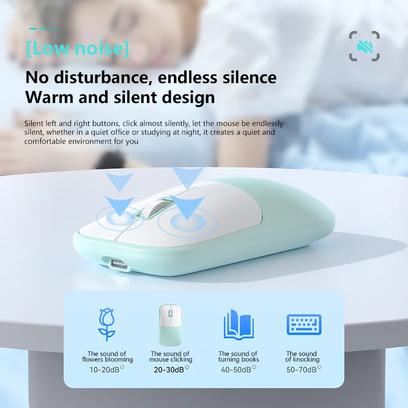 Xiaomi Wireless Mouse Dual-Mode Portable Silent 2.4G Bluetooth Cordless Laptop Mouse USB Receiver Ergonomic For PC Laptop