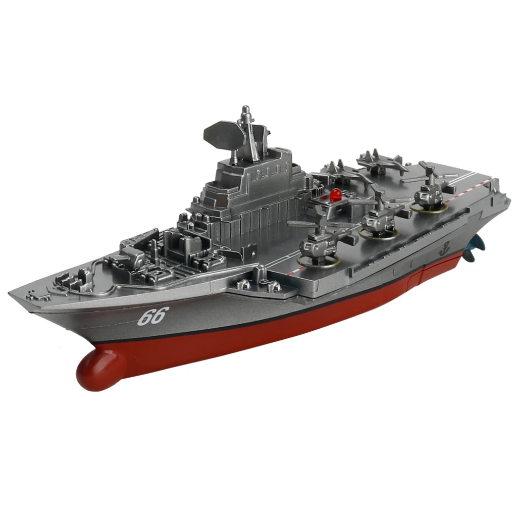 Battleship RC Warship Remote Control Cruiser Speedboat Model Children Aircraft Carrier Toys Holiday Gift