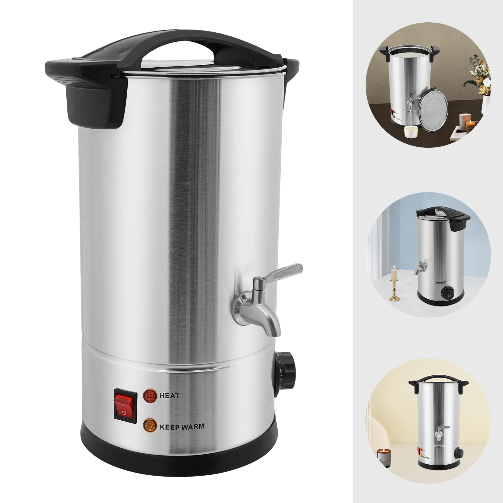 Professional Wax Melting Furnace 8/10/12/15L for Candle Making Repair Large Capacity Easy to Use & Clean