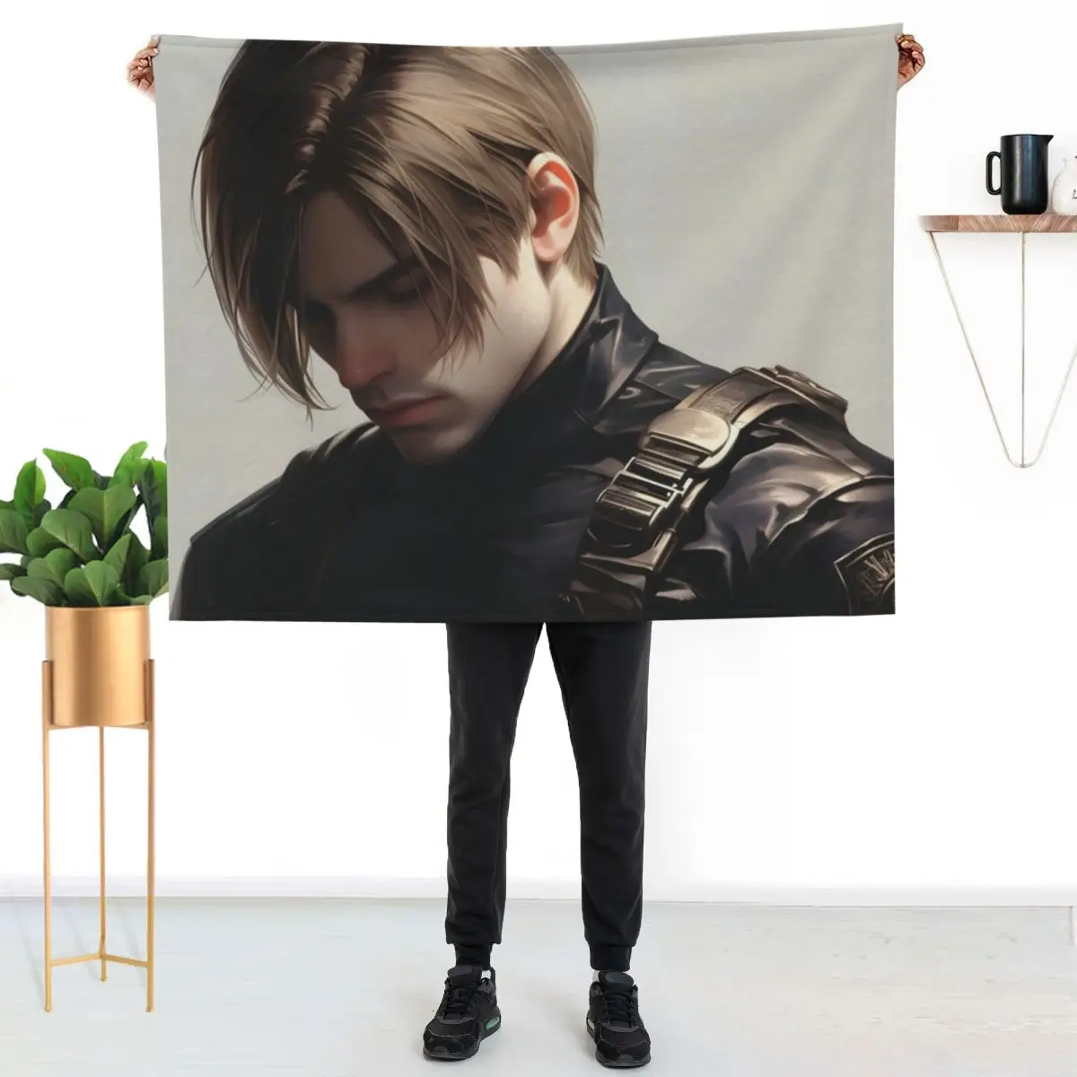 

Leon Kennedy - 5 Throw Blanket Travel Size Cozy Blanket for Plane Train