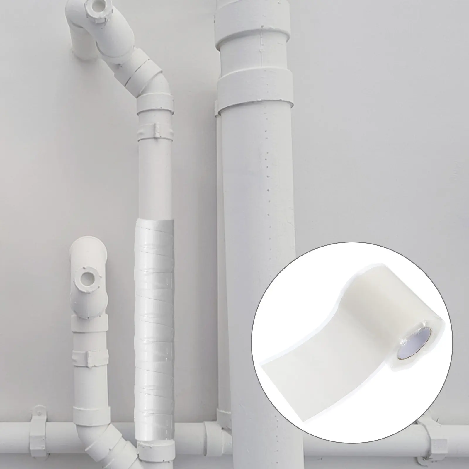 

1 Roll Professional Grade Rubber Waterproof Tape for Pipe Sealing Leak Stoppage on Water Pipes Hvac Hoses Heavy Duty Adhesive