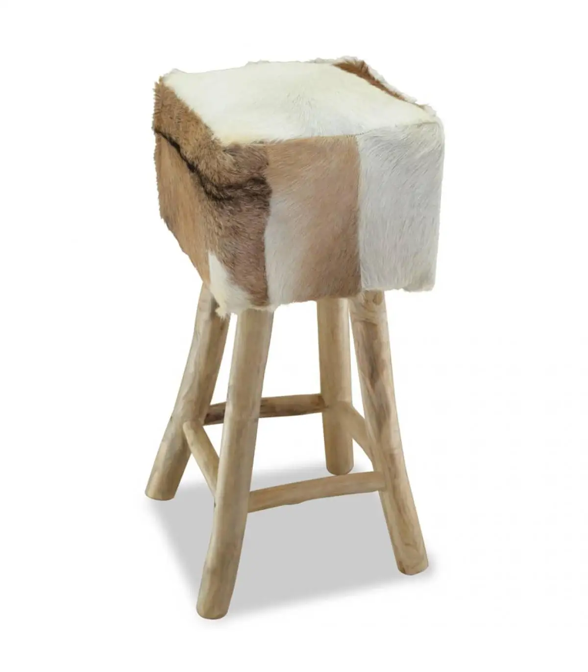 Solid teak wood genuine leather kitchen stool kitchen stools