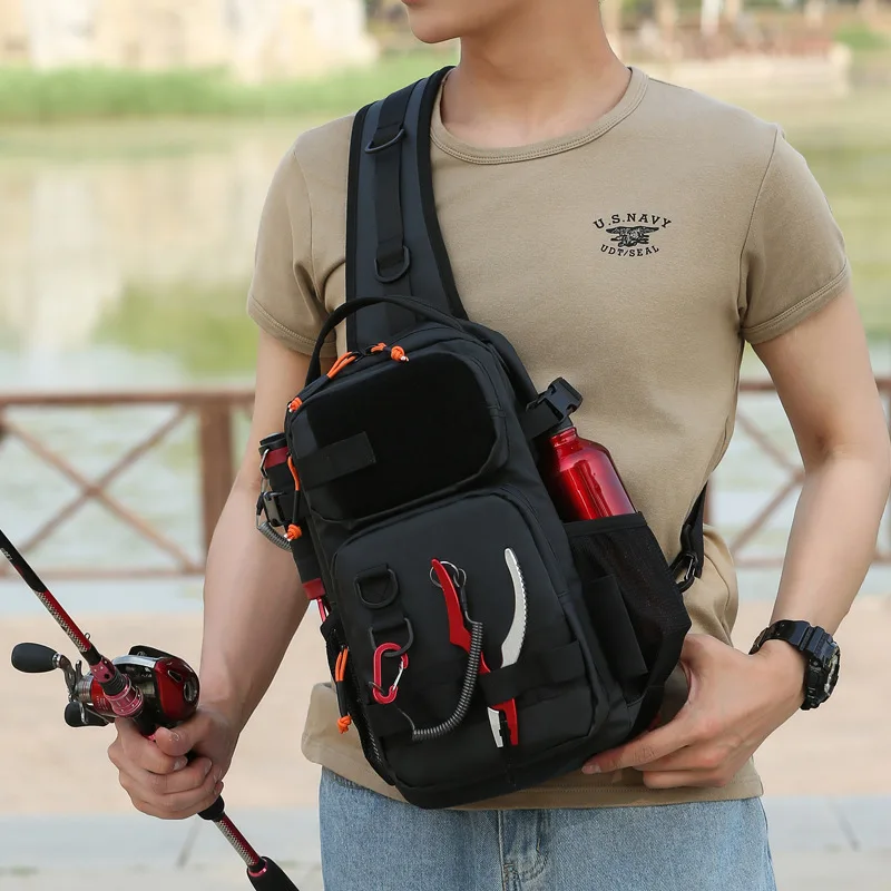 Outdoor Waterproof Lure Bag For Men And Women, Casual Multi-Functional Cycling Bag, Travel Mountaineering Shoulder Crossbody Bag