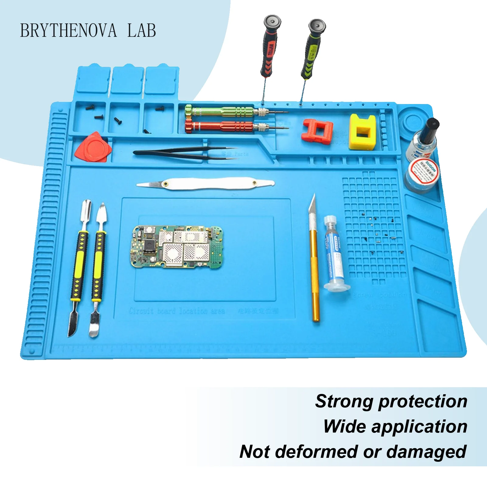 Solder Mat Silicone Pad Anti Static Electronic Repair Work Mat 45*30CM Maintenance Repair Pad for Heat Guns Soldering Station