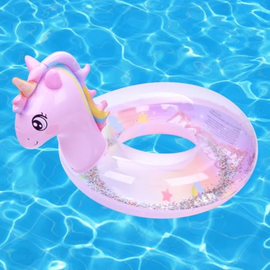 

Inflatable Swim Ring, Cute Mermaid Dinosaur Unicorn Mouse Swimming Pool Floats Tube Raft, Water Bathtub Beach Party Toys Swimmi