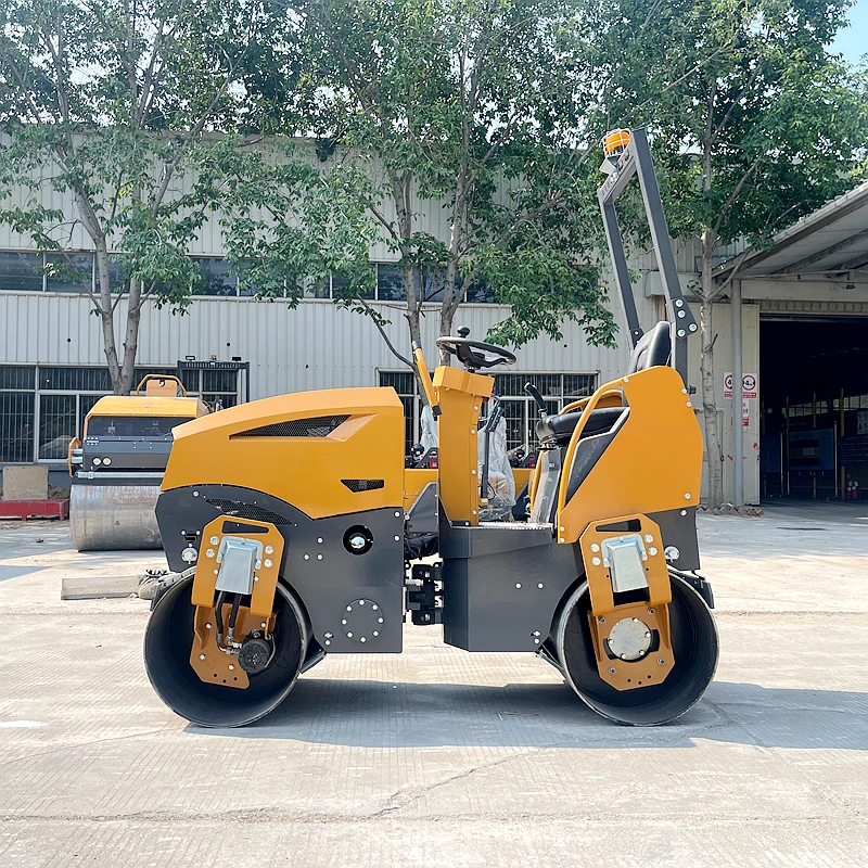 Compactadora de 1 a 1.2 Toneladas para Construcción, Mini Rodillo Compactador Manual, Máquina de Construcción