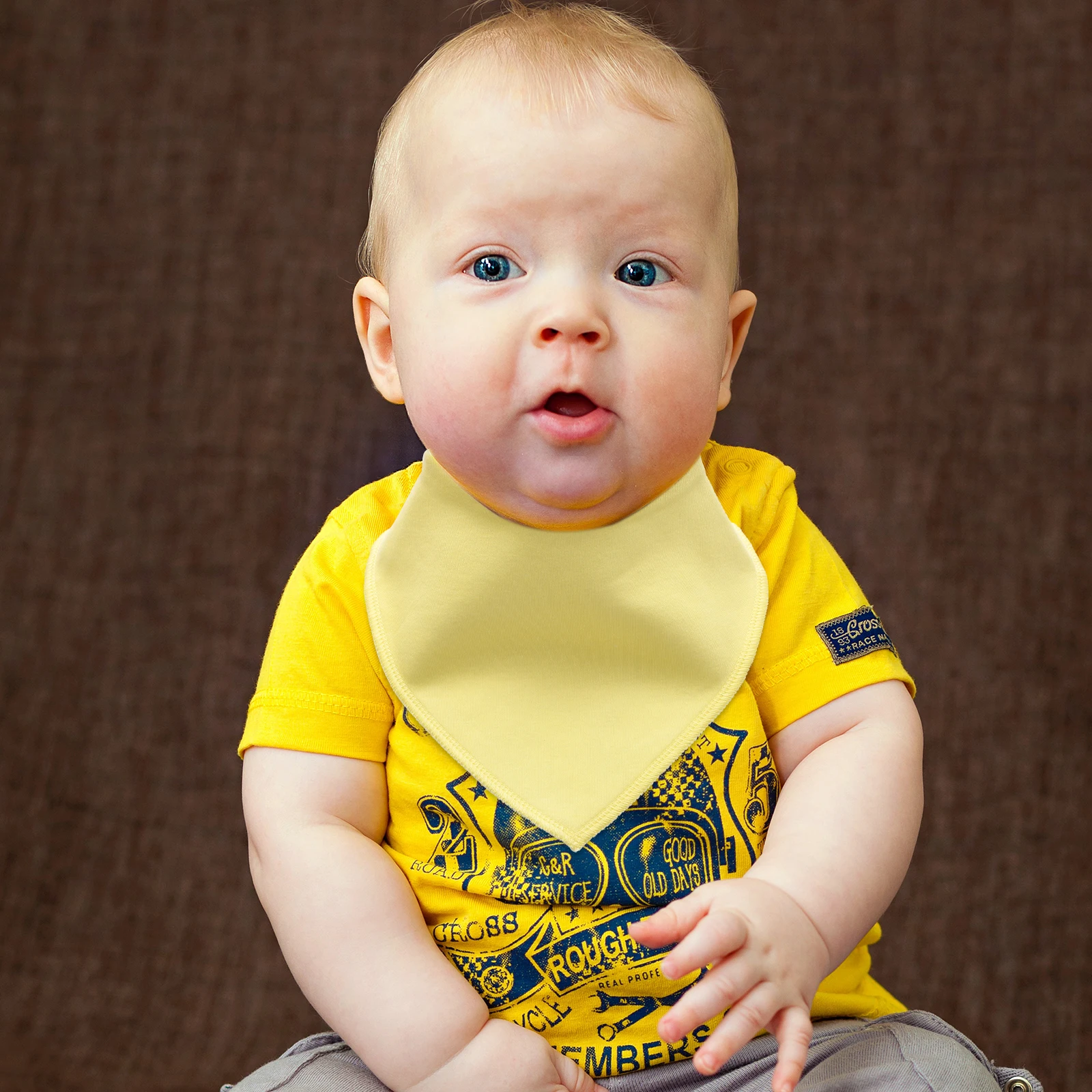 

8 Pcs Baby Bib Drool Bibs Infant Triangular Scarf European and American Lightweight Simple Lunch Feeding Saliva Towel