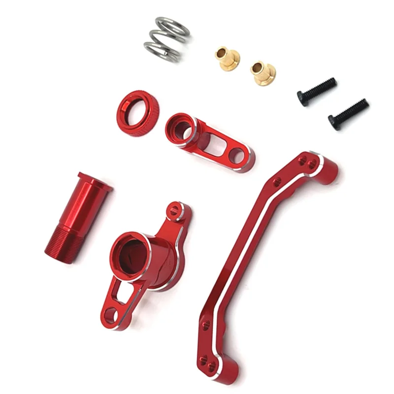 LC RACING 1/10 PTG-2 PTG-2R RC 자동차 업그레이드 부품 Red-AA80 용 RC 자동차 업그레이드 스티어링 어셈블리 키트