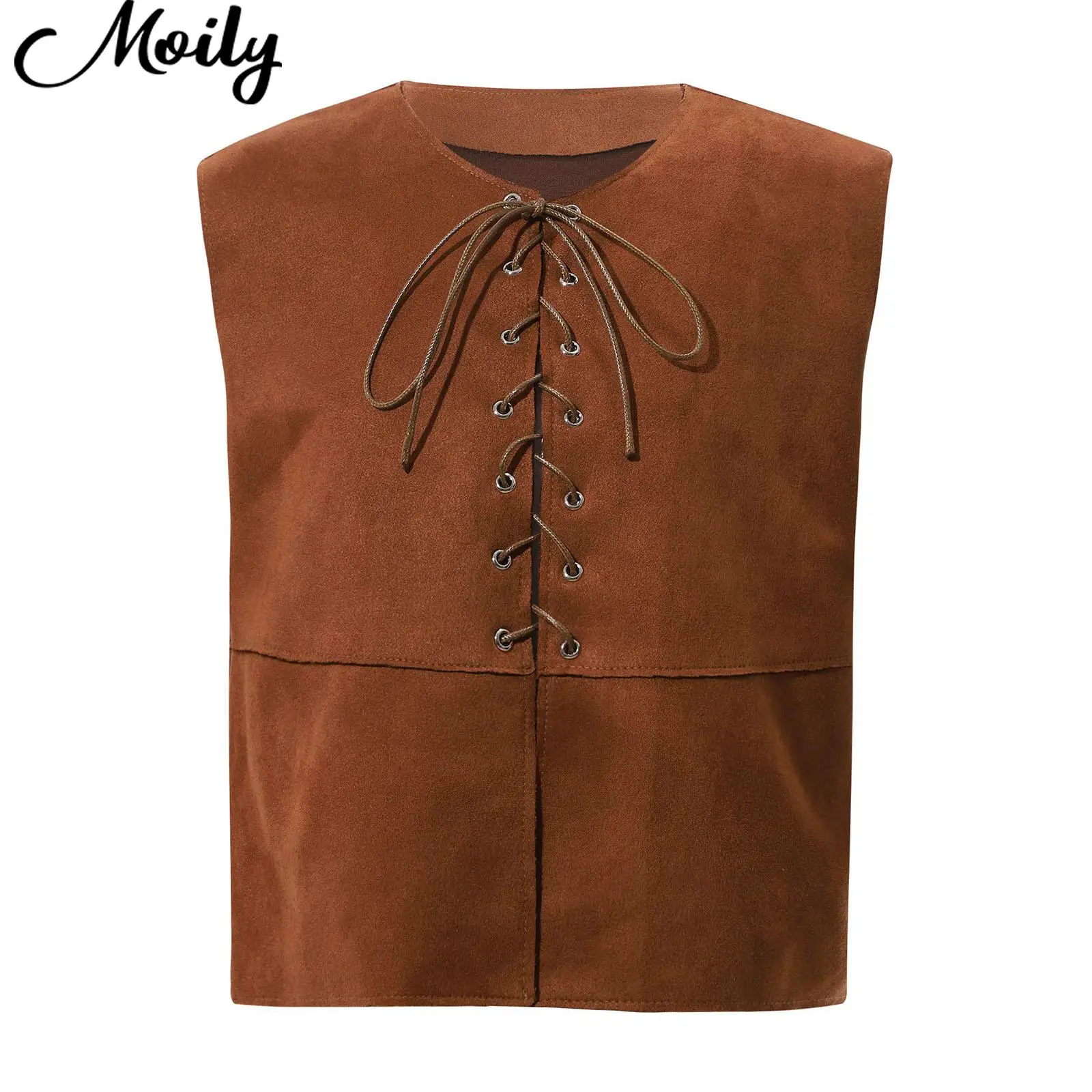 

Kids Boys Girls Medieval Renaissance Costume Sleeveless Vantage Island Gothic Steam Punk Vest Waistcoat for Halloween Cosplay