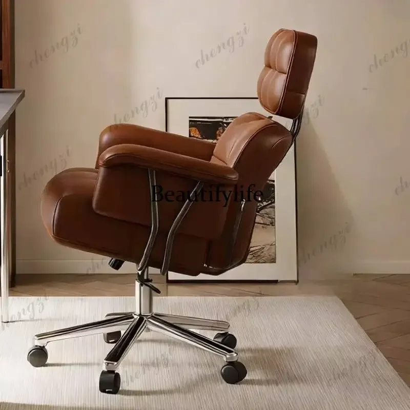 Fauteuil de bureau inclinable TTT avec appui-tête, confortable, pivotant, réglable en hauteur, chaise d'appoint pour ordinateur, mobilier confortable et pivotant