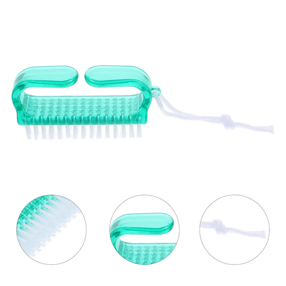 

Набор из 8 портативных щеток для чистки ногтей с пластиковой ручкой для маникюра и педикюра