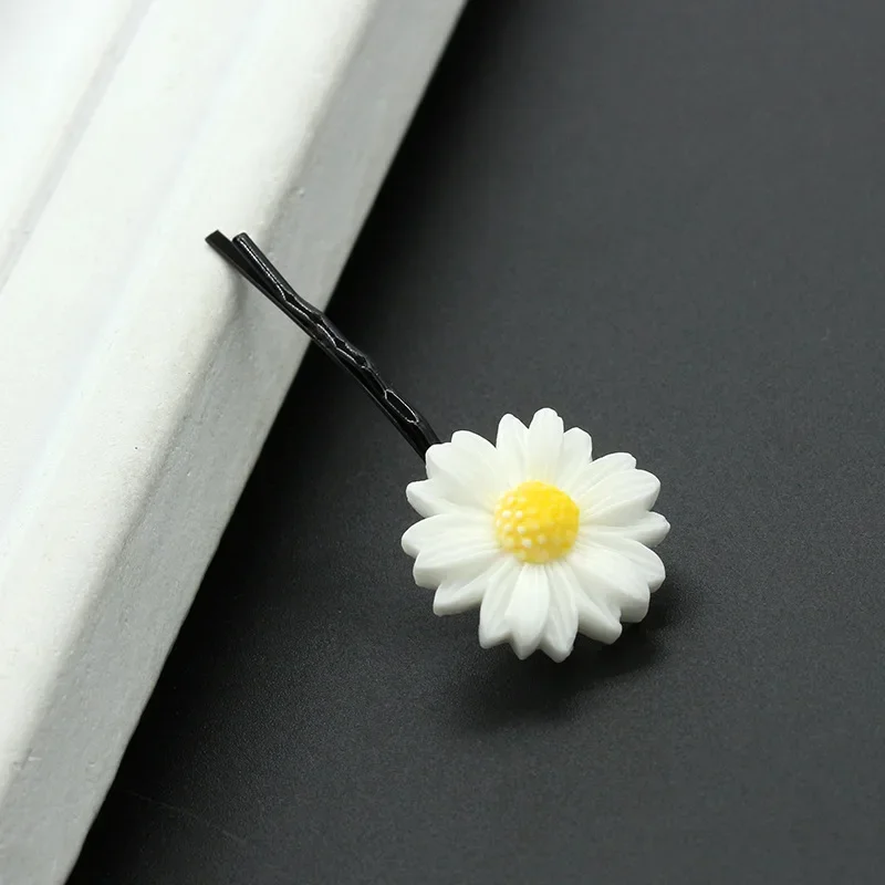 Frische Daisy Blume Haarnadel Koreanische Neue Stil Kamille Haar Zubehör Großhandel Temperament Elastische Haar Seil Weiblichen Schmuck