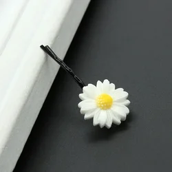 Fresh Daisy Flower Hairpin Korean New Style Chamomile Hair Accessories Wholesale Temperament Elastic Hair Rope Female Jewelry