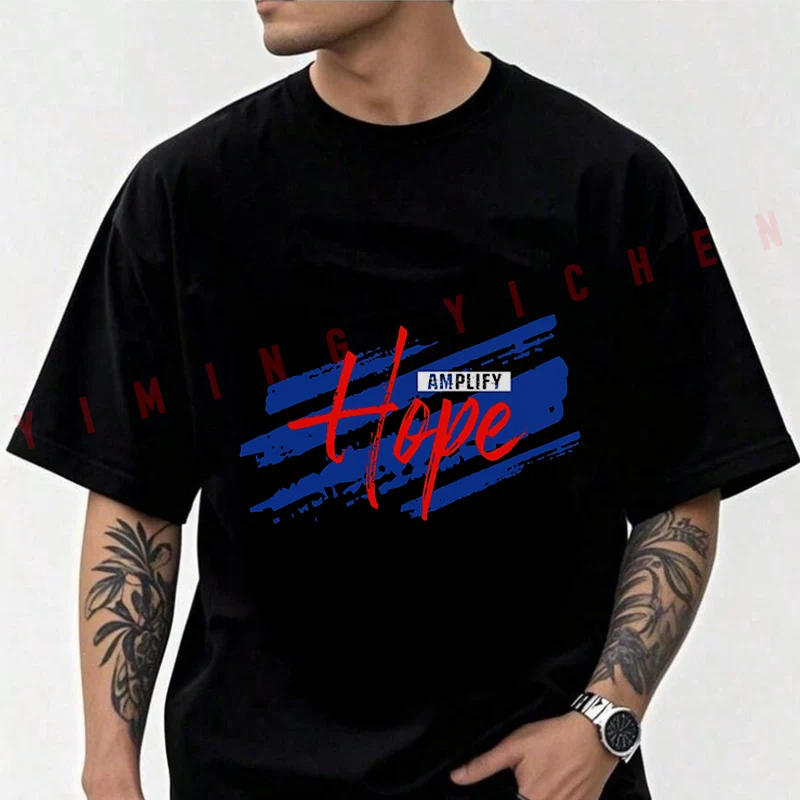 

Hope Amplify Graphic Motorcycle T-Shirt Men Cotton O-neck Short Sleeve TShirt Fashion Tops Tee
