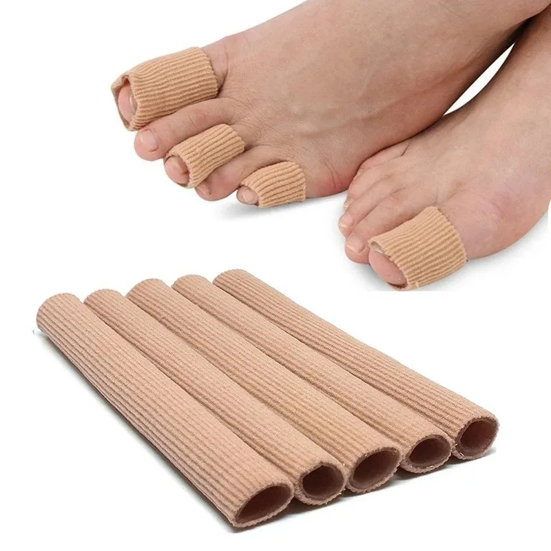 Cubierta protectora de Gel para dedos de los pies, tubo de silicona, vendaje de Gel de tela para dedos, callos, ampollas, almohadillas suaves para aliviar el dolor de callos, S, M y L