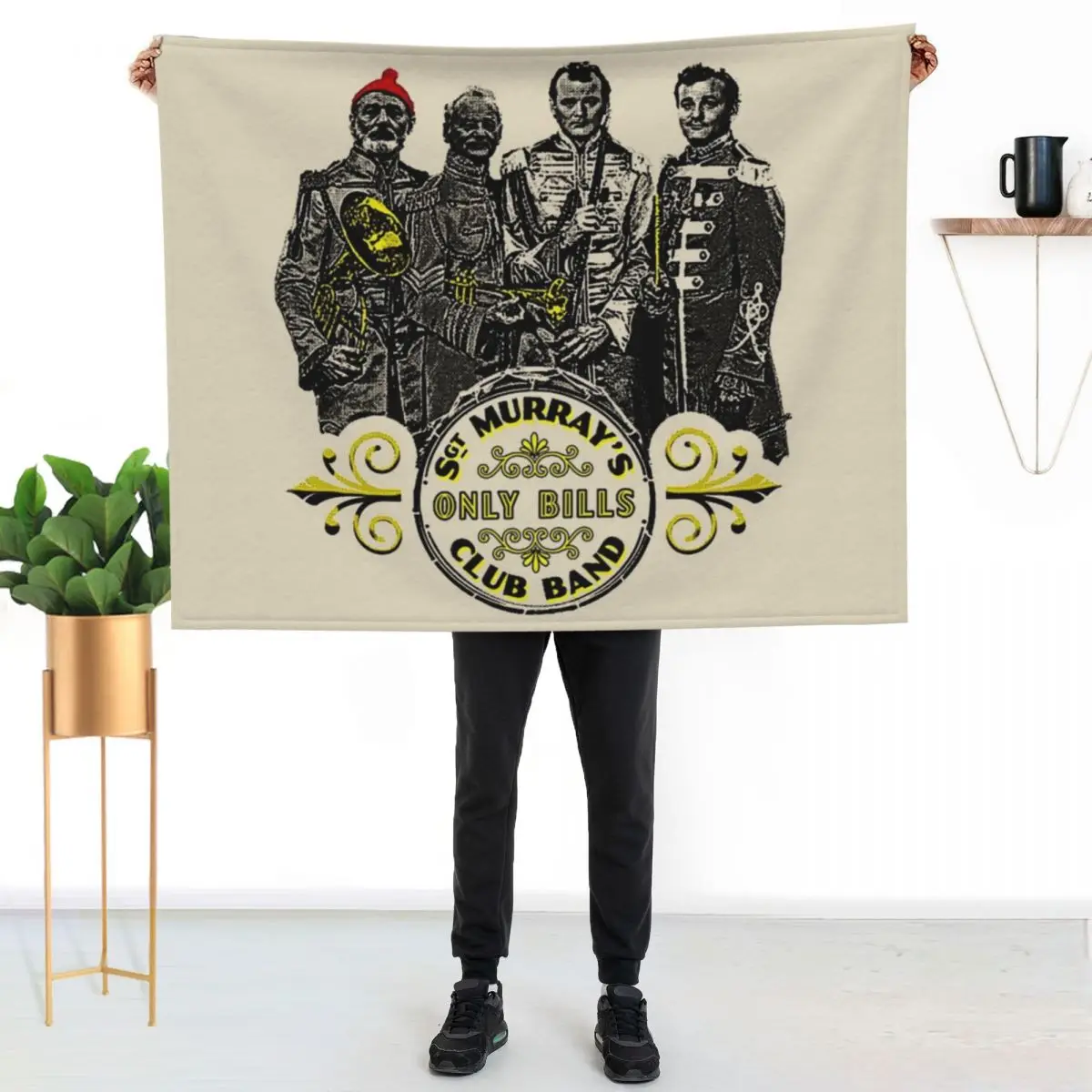 

Sgt. Murray's Only Bills Club Band (Bill Murray) T-Shirt Throw Blanket Easy Care Comfortable Blanket for Couch