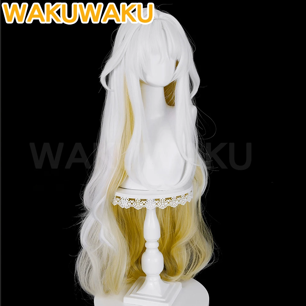 IN STOCK Hsin Cosplay Wig Game Wuthering Waves WakuWaku Women White Long Hair Hsin Fox Illumining Form Cosplay Wig view 3