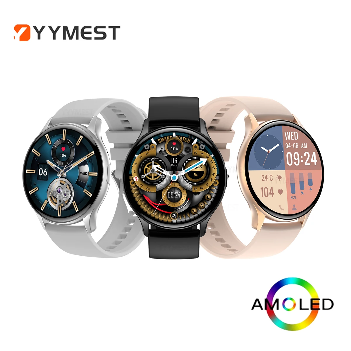 

AMOLED Women Smart Watch HK89 1.43“ BT Call VoiceAssistant NFC Health Monitoring Always on Display Men Fitness Sports Smartwatch