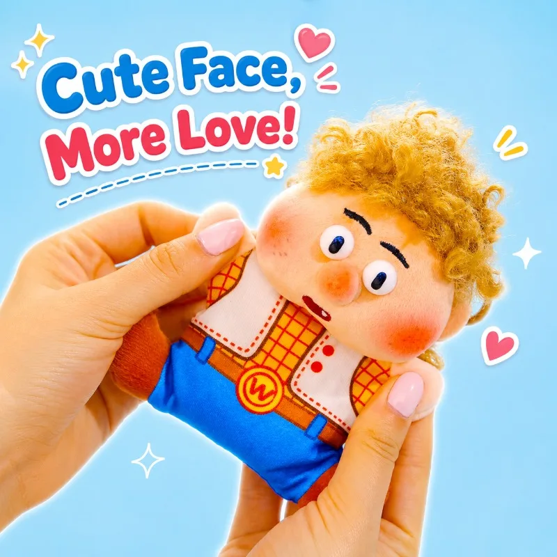 The Boy with Curly Freckles and Frizzy Hair Plush Keychain Cute Character Stuffed Doll Soft Plush Bag Charm Collectible Gift