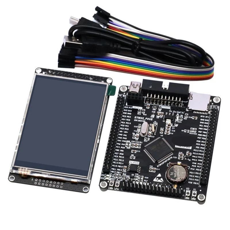 STM32F407VET6 Макетная плата Cortex-M4 STM32 Минимальная системная обучающая плата ARM Core Board + 3,2-дюймовый ЖК-экран TFT