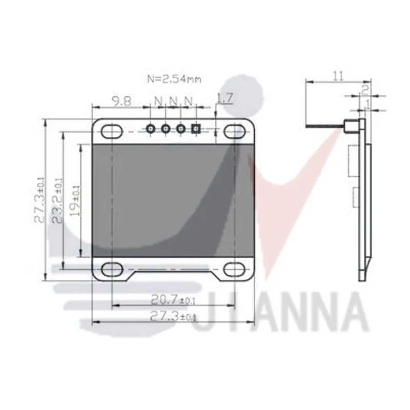 Yellow- blue double color white 128X64 OLED LCD LED Display Module For arduino 0.96" I2C IIC Communicate