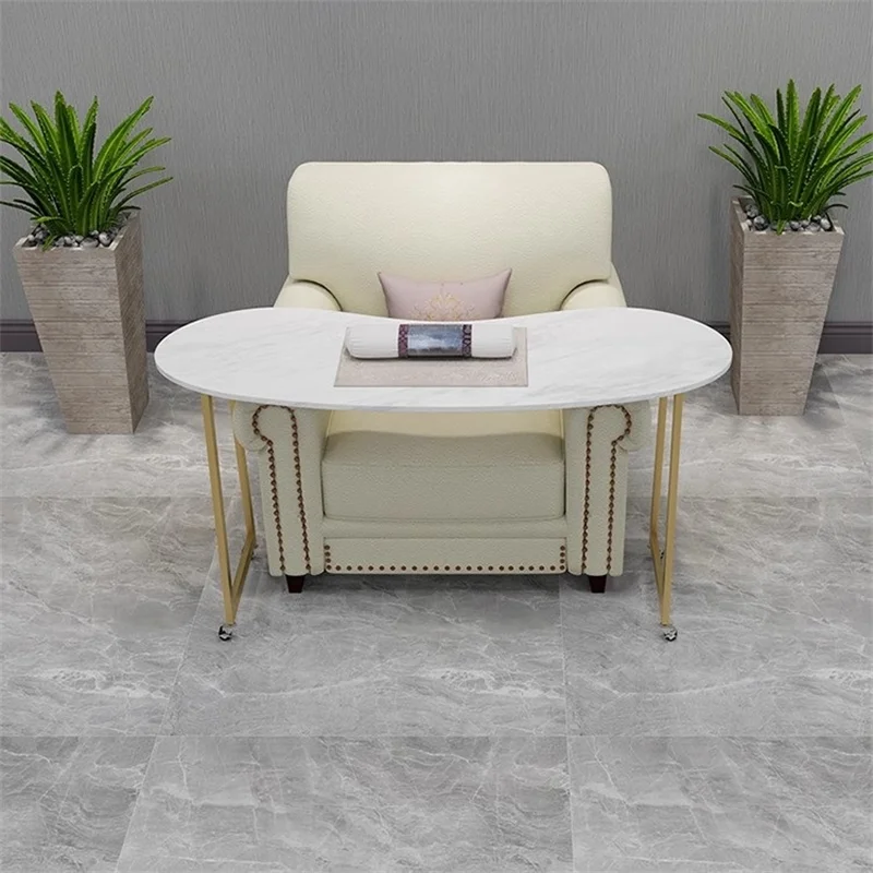 ##Portable Single-Layer Japanese-Style Manicure Sofa Table with Wheels Modern Minimalist Over-the-Sofa Nail Art Station