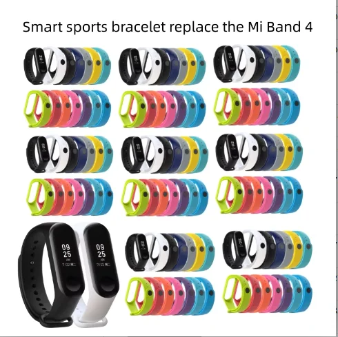 4/2/1 Pcs Watchbands For Xiaomi Mi Band 4 Starp Wristband Waterproof Silicone Bracelet Wrist Straps Combination Accessories