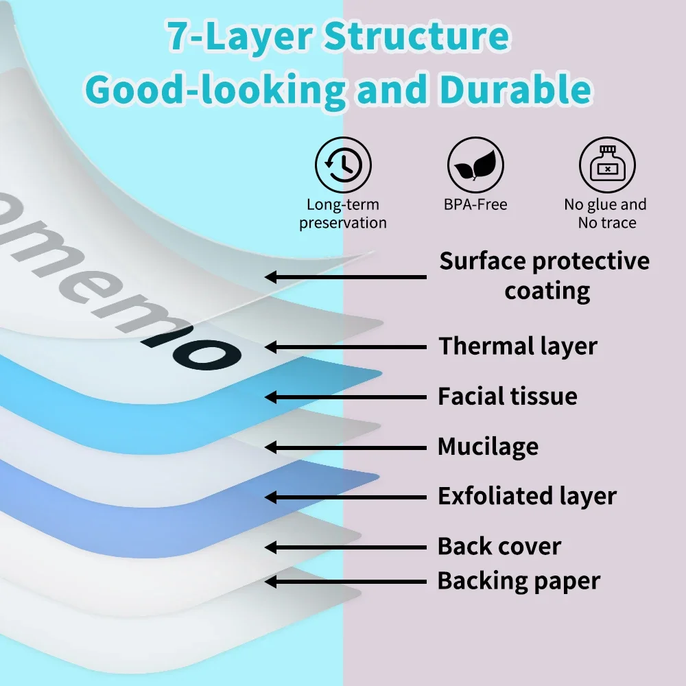 Claer Label Tape Transparent Label Sticker Waterproof Paper Adhesive Label For Phomemo Q30 D30 Portable Thermal Printer Tape