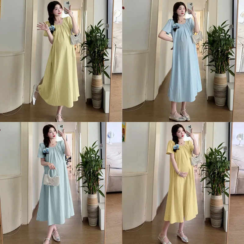 

Летнее платье для беременных, длинное, тонкое, прохладное, удобное, новая модная модель