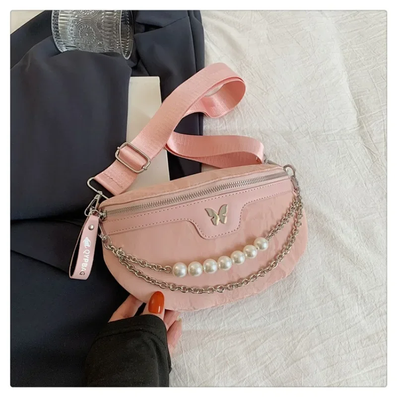 PU Car Stitching 2024 Hot Selling Waist Bag Zipper Bow Casual Chest Bag Wszechstronna miękka popularna damska torba crossbody