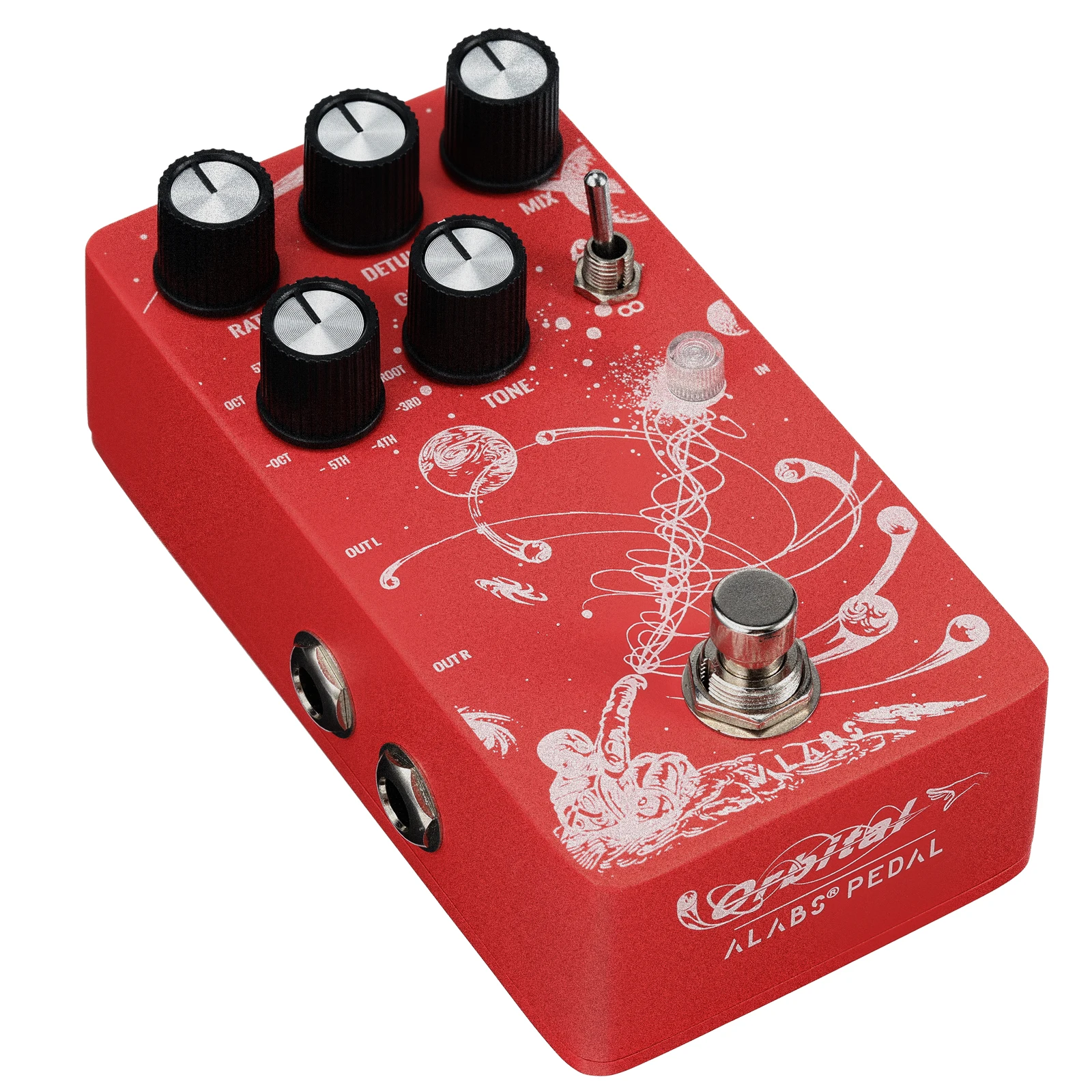 ALABS ORBITAL Pitch Shifter Pedal, Octave Pedal with 9 Shift Types, Harmonic Analog Dry Through Momentary Operation