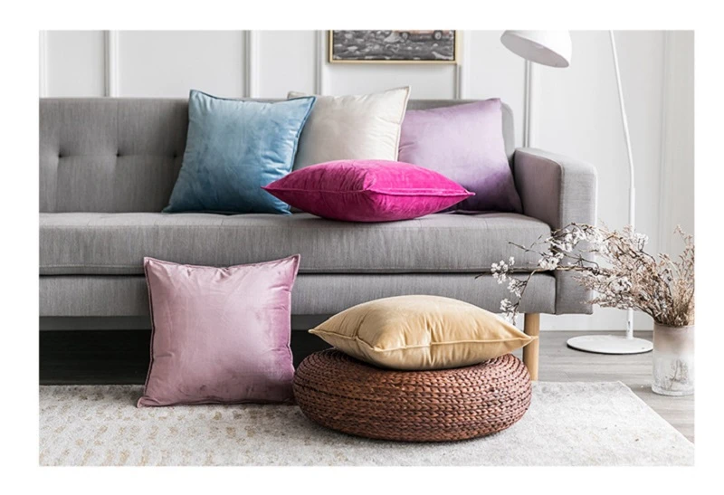 2-teiliges Set Samt-Kissenbezug, dekorativer Kissenbezug für Sofa, Schlafzimmer, 30 x 50 cm/45 x 45/50 x 50/60 x 60 cm, moderner Geschenk-Kissenbezug – Detail 7