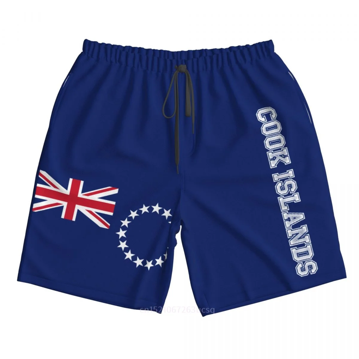 

Лето 2025 г., мужские шорты из полиэстера COOK ISLANDS с 3D принтом и флагом страны, пляжные летние брюки с карманами для бега