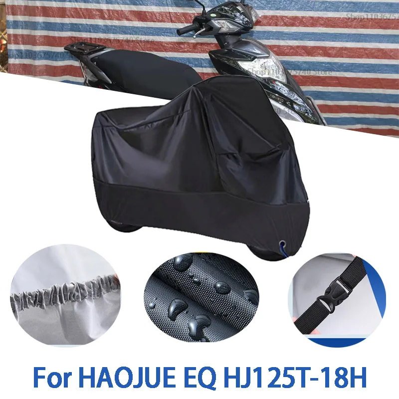 Motorcycle Full Covers For HAOJUE EQ HJ125T-18H Car Outdoors Sun Protection Dust No Ear Thickened Oxford Clothcover Accessories