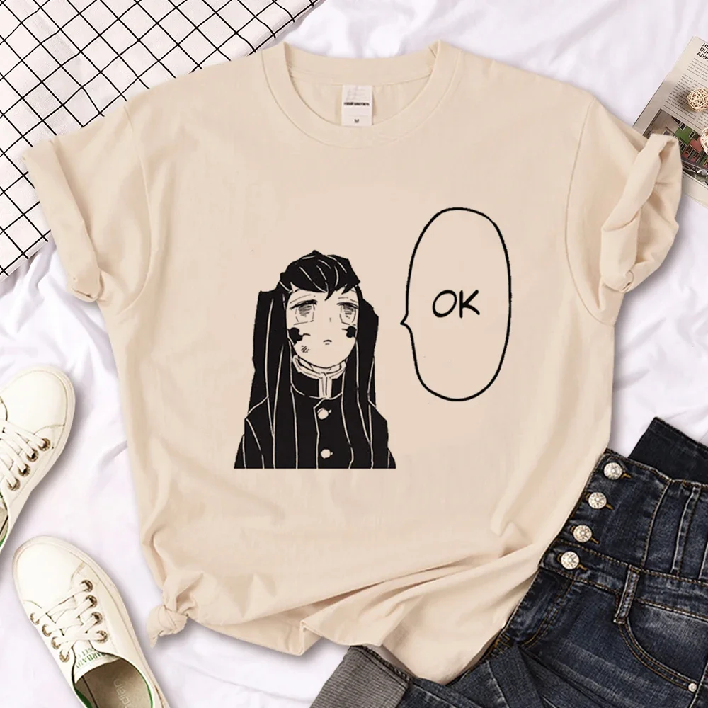 Muichiro Tokito Tee Women Manga T-shirts Girl Comic Harajuku Y2k Clothing Women Clothing