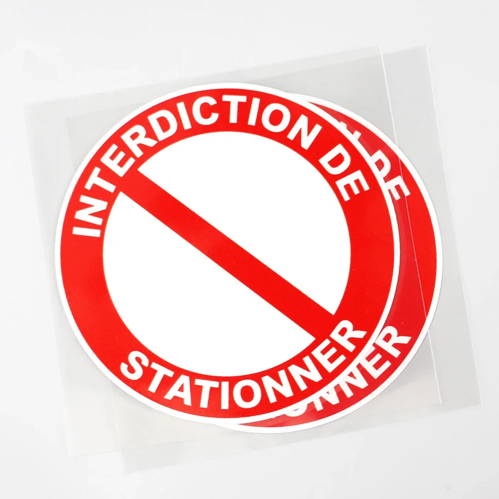

No Parking Prohibition Decal Disk Plate Car Sticker PVC Exterior Accessories 11.9CM×11.9CM