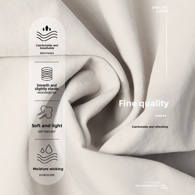 Purple High Waist Draped Ice Silk Wide Leg Pants Women's Summer Thin New Sle Bend Knife Pants Sun Protection Qui Dry Spor...