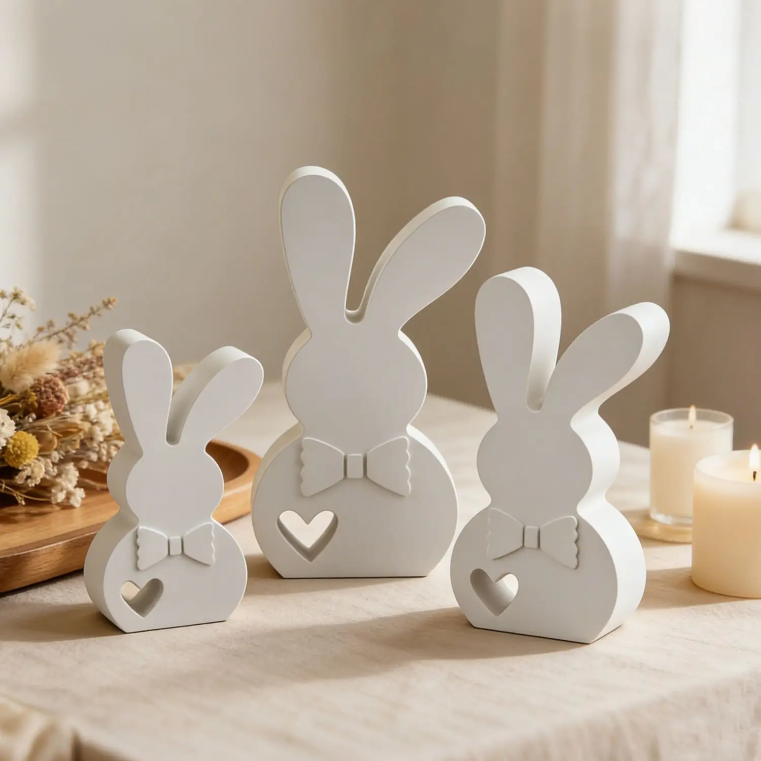 

Форма для пасхального кролика, многоразовая форма для кролика из смолы, форма для гипсового орнамента, устойчивая к высоким температурам для гипсового украшения, свечи