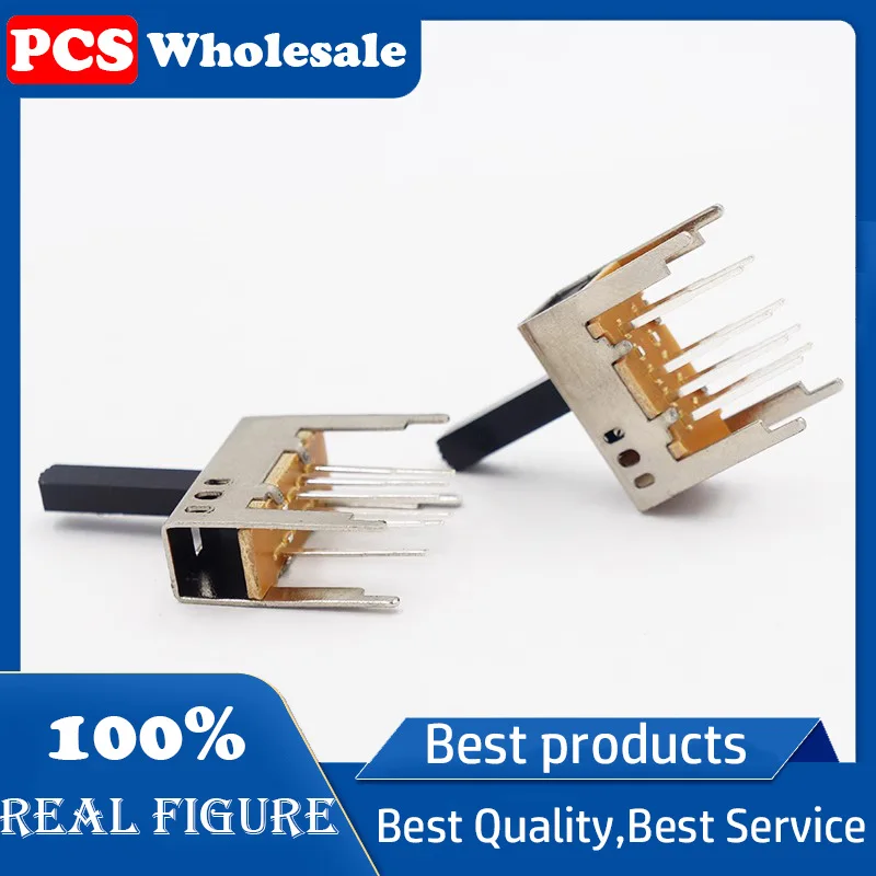 10-20pcs SS-23D14 3-speed vertical switch 3-speed 8-pin toggle switch handle 14mm shell extended foot sliding power switch