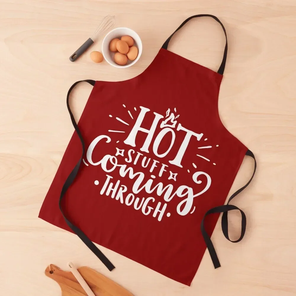 Funny Hot Stuff Coming Through Apron chef for man waiter Utensils For Kitchen work ladies Apron