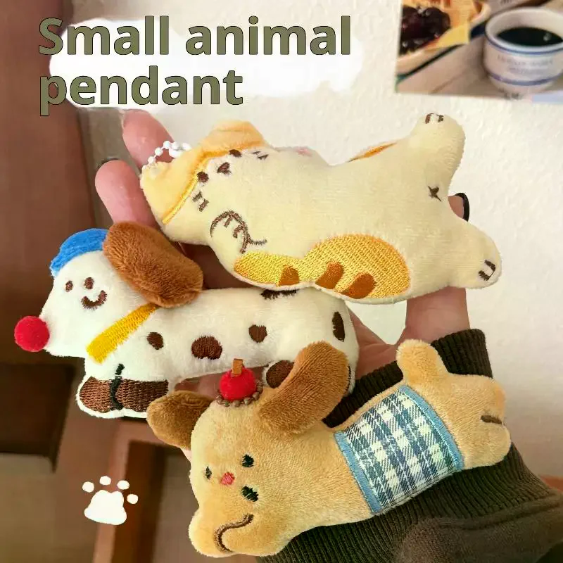 

Cute Cartoon Plush Animal Keychain Kawaii Puppies Kittens Bear Doll Toys Charm Backpack Hanging Pendant Accessories Gifts
