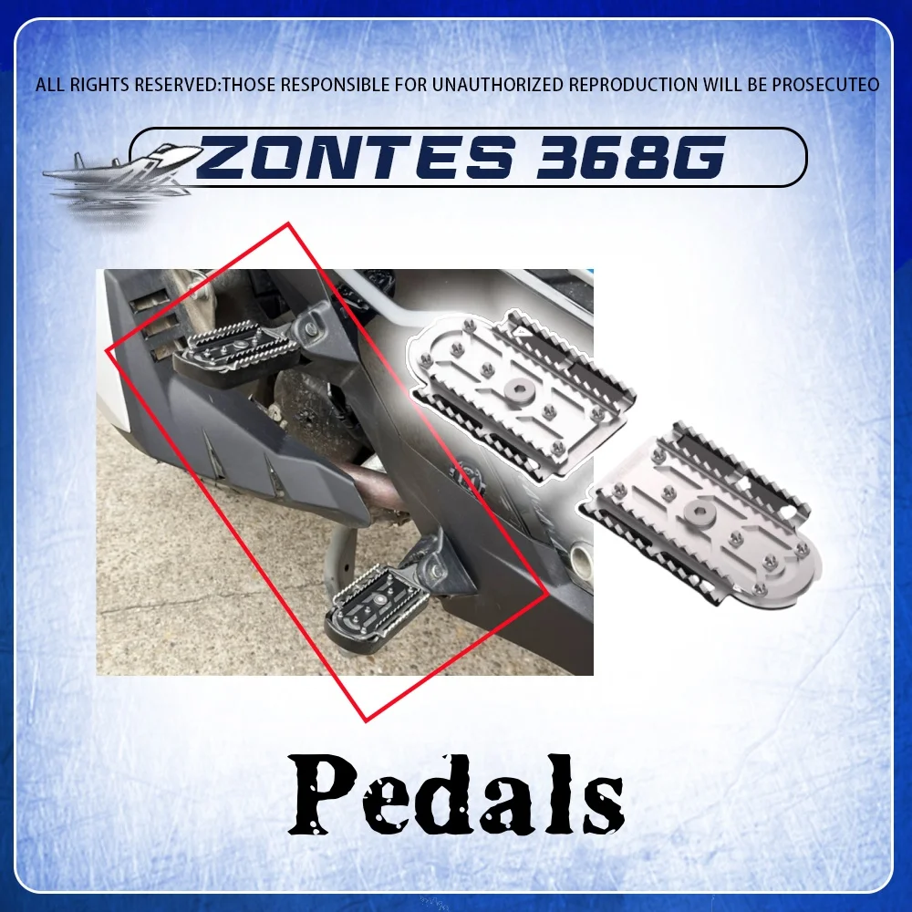 

For ZONTES 368G foot pedal enlarged widened non-slip foot pedal stainless steel non-slip foot pedal for zontes 368g