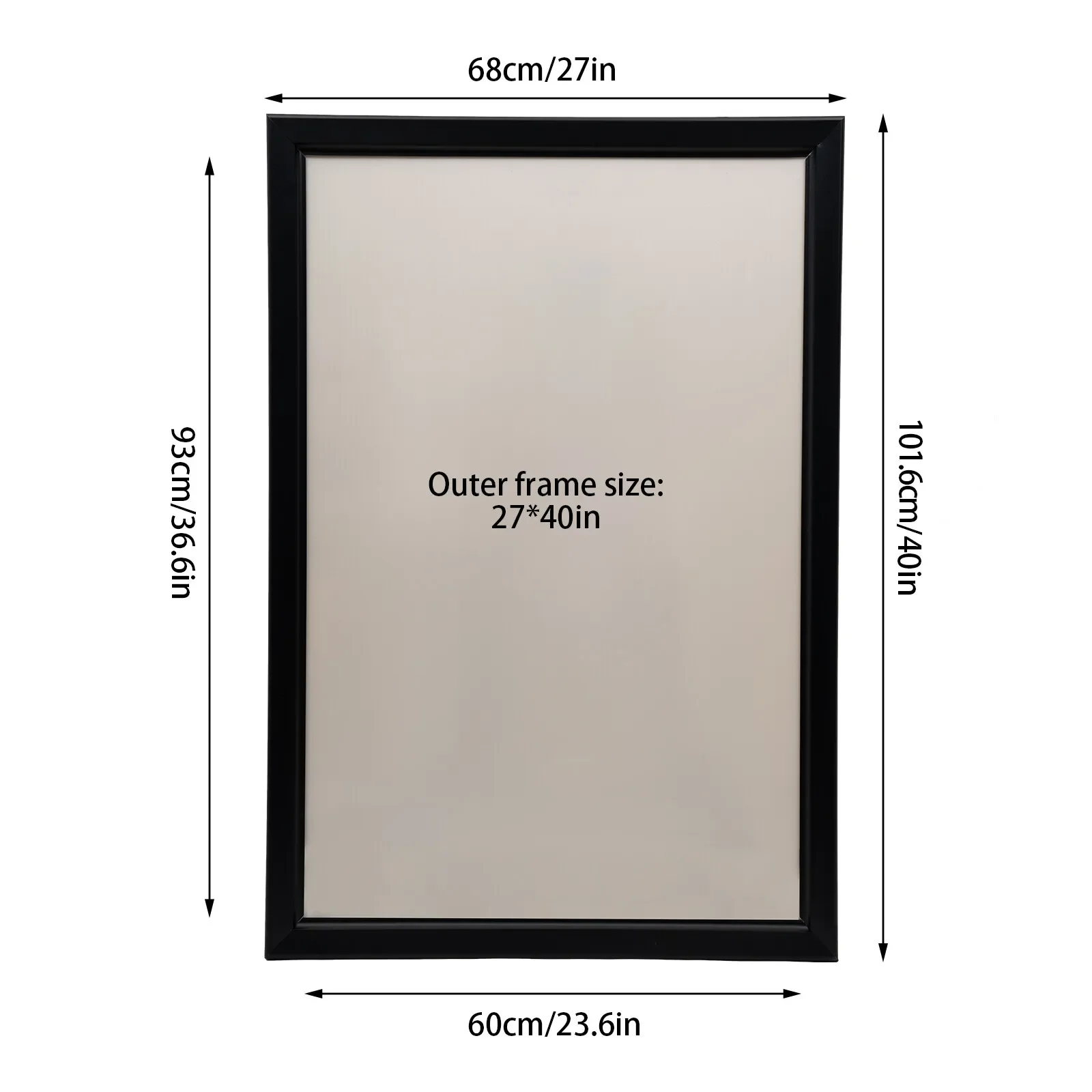 27x40인치 LED 포스터 영화 프레임 백라이트 라이트 박스 광고 간판 디스플레이 40*27인치
