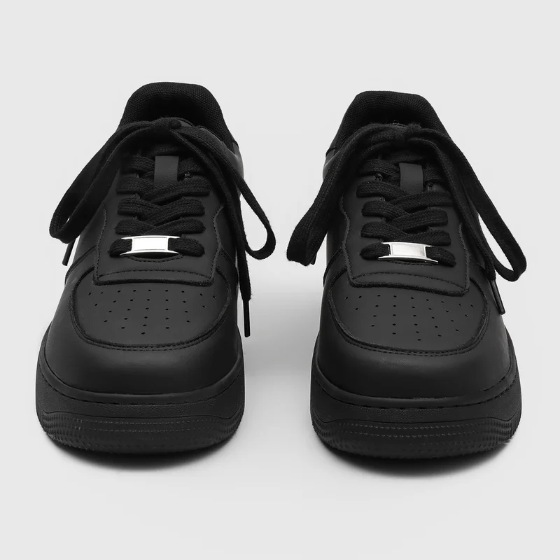 Minimalist Style Men Height Increasing Board Shoe Hole Design Breathable Wear-resistant Suitable for Student Commuting Casual