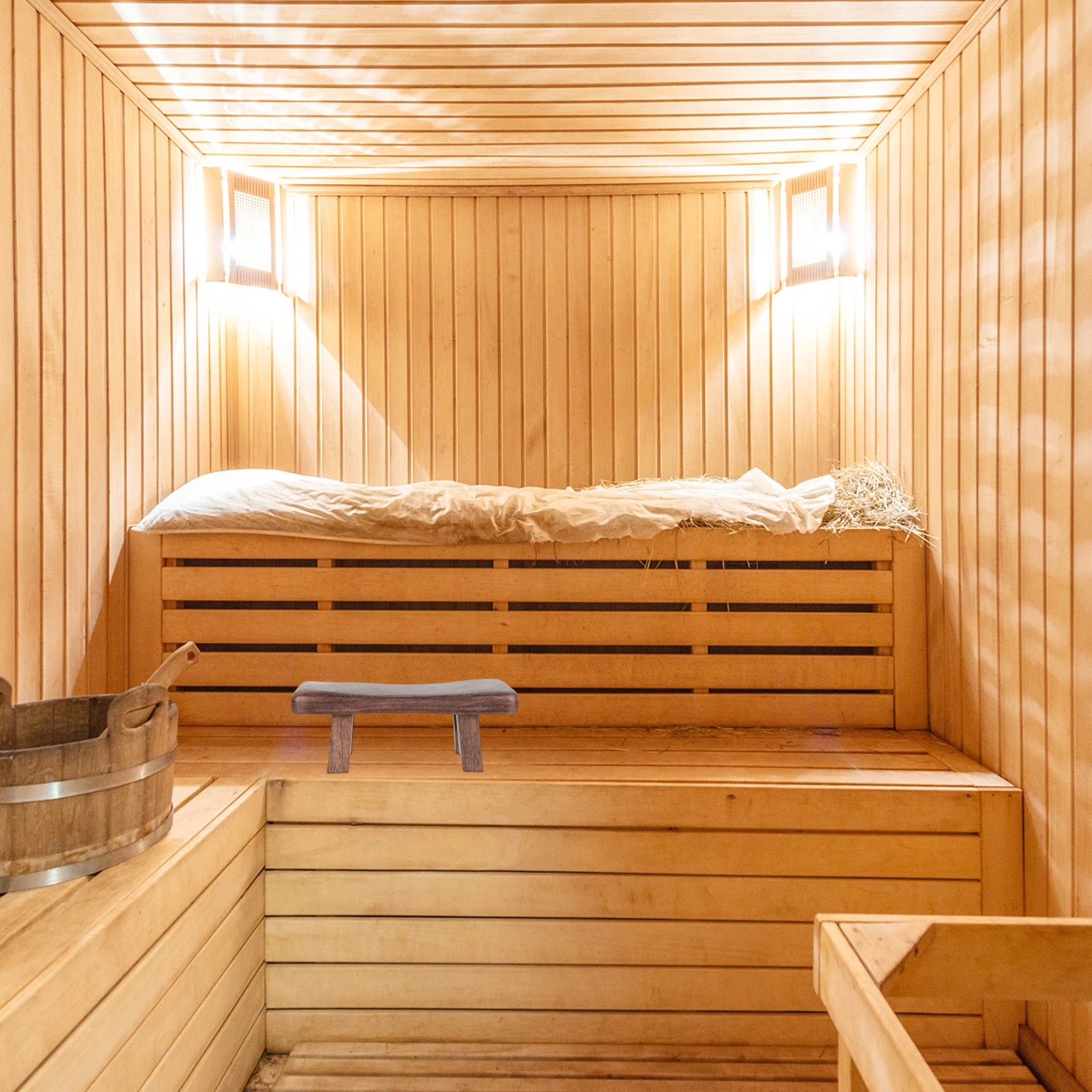 

Sauna Pillow Wooden Cervical Neck Guard Massage Steam Room Supply Smooth Skin Friendly Durability Enhanced Support Perfect