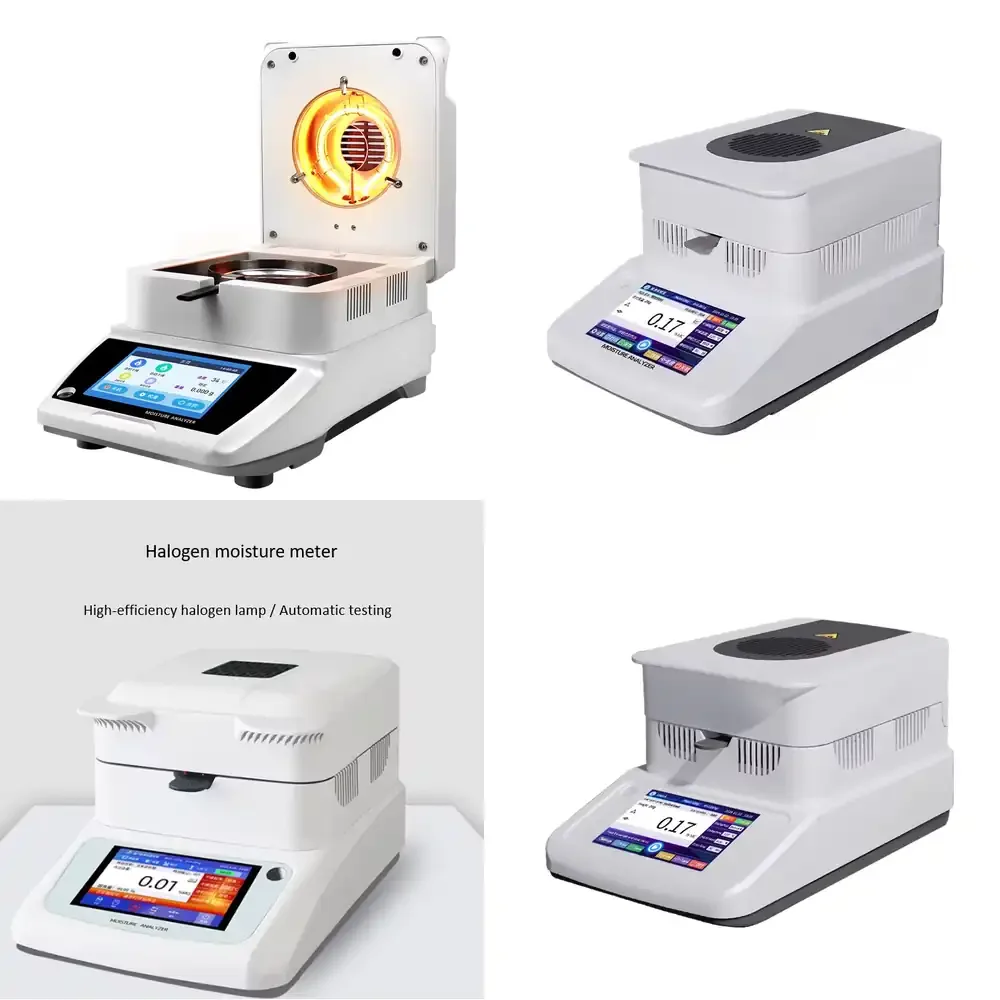 New Arrival Halogen Moisture High-Precision Grain, Corn & Feed Pellet Hygrometer Moisture Tester for Industrial Use